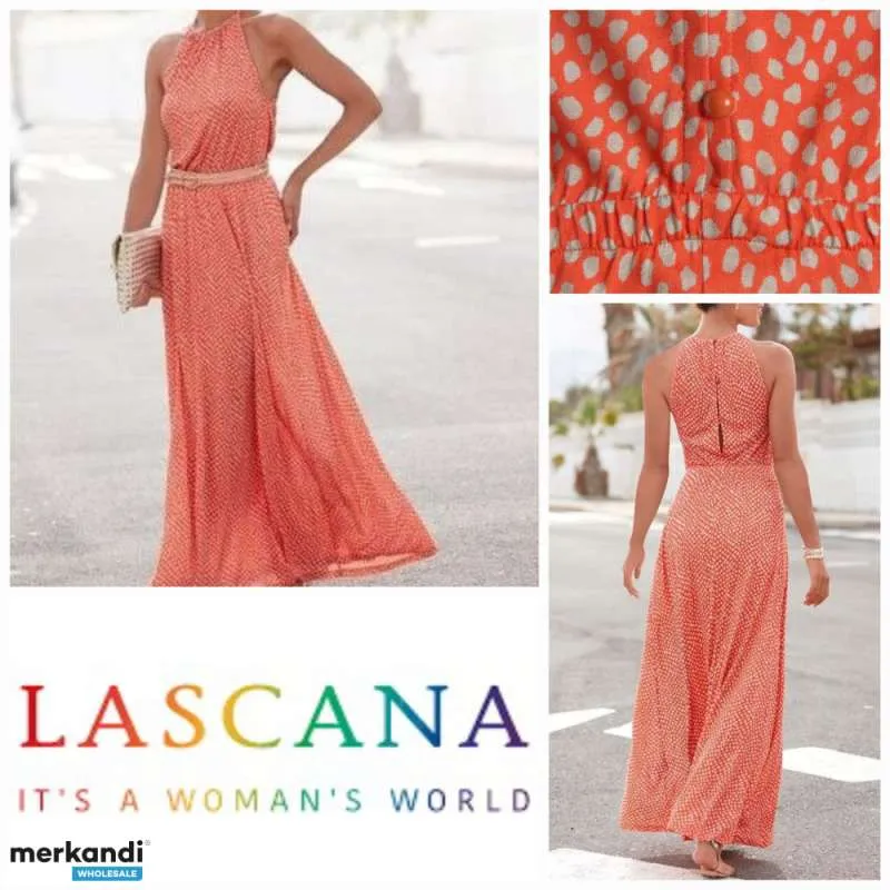 020101 Vestido largo de verano de Lascana con estampado pequeño. Modelo: 43774654