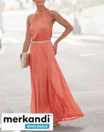 020101 Vestido largo de verano de Lascana con estampado pequeño. Modelo: 43774654