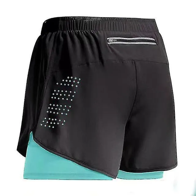 2023 Pantalones cortos deportivos Ropa deportiva para hombres Entrenamiento de dos pisos Pantalón corto Verano 2 en 1 playa Ropa
