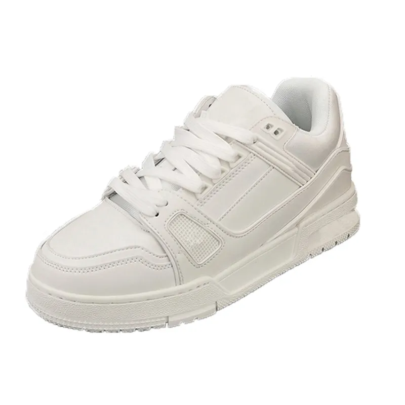 2024 Diseñador Sneaker Virgil Trainer Running Zapatos de cuero de piel de ternera ABloh White Green Red Blue Letter Spreads Plat