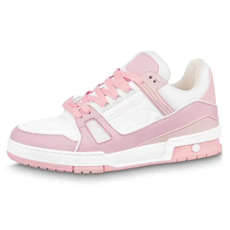 2024 Diseñador Sneaker Virgil Trainer Running Zapatos de cuero de piel de ternera ABloh White Green Red Blue Letter Spreads Plat
