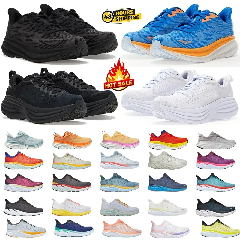 2024 One Clifton 9 Bondi 8 zapatos al aire libre para zapatos para correr Hombres Mujeres Kawana Mafate Elevon Designer Sneakers