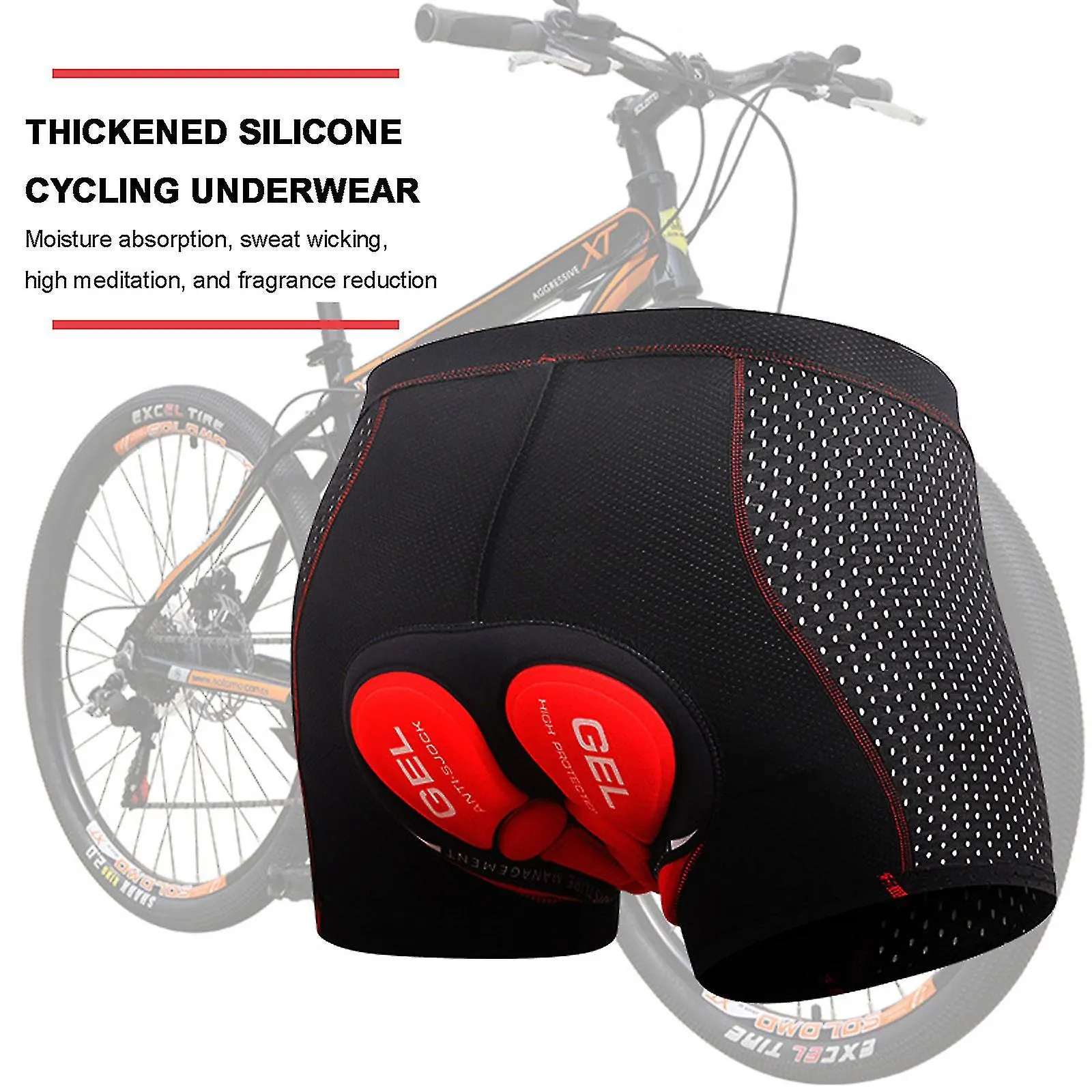 5D Gel Pad Pantalones Cortos De Ciclismo Hombre Ropa Interior Cuesta Abajo MTB Bicicleta De Montaña Pantalones Cortos