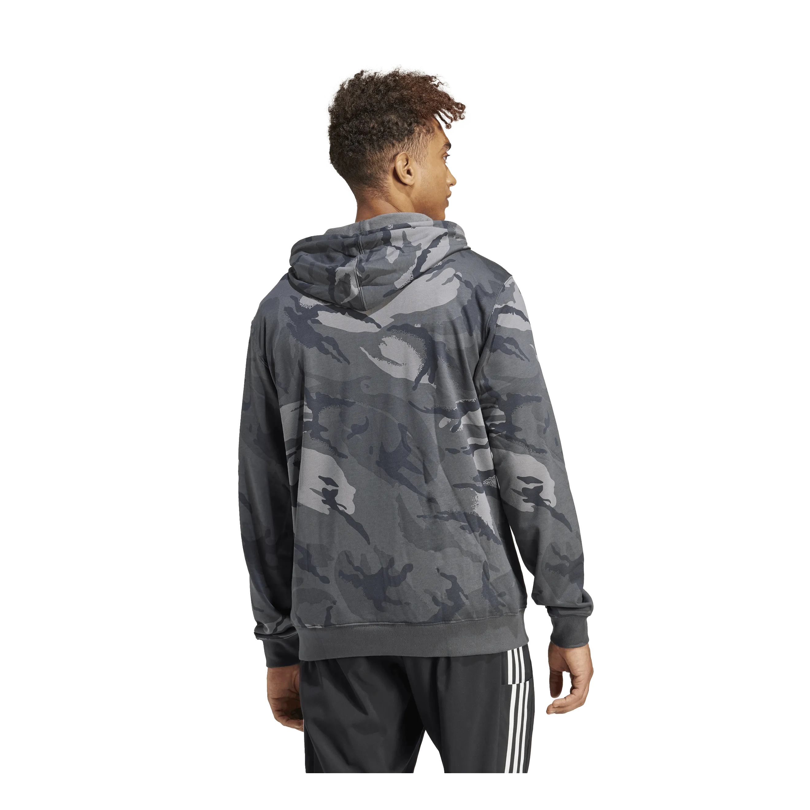 Adidas Seasonal Essentials Camouflage Hoodie Dark Grey
