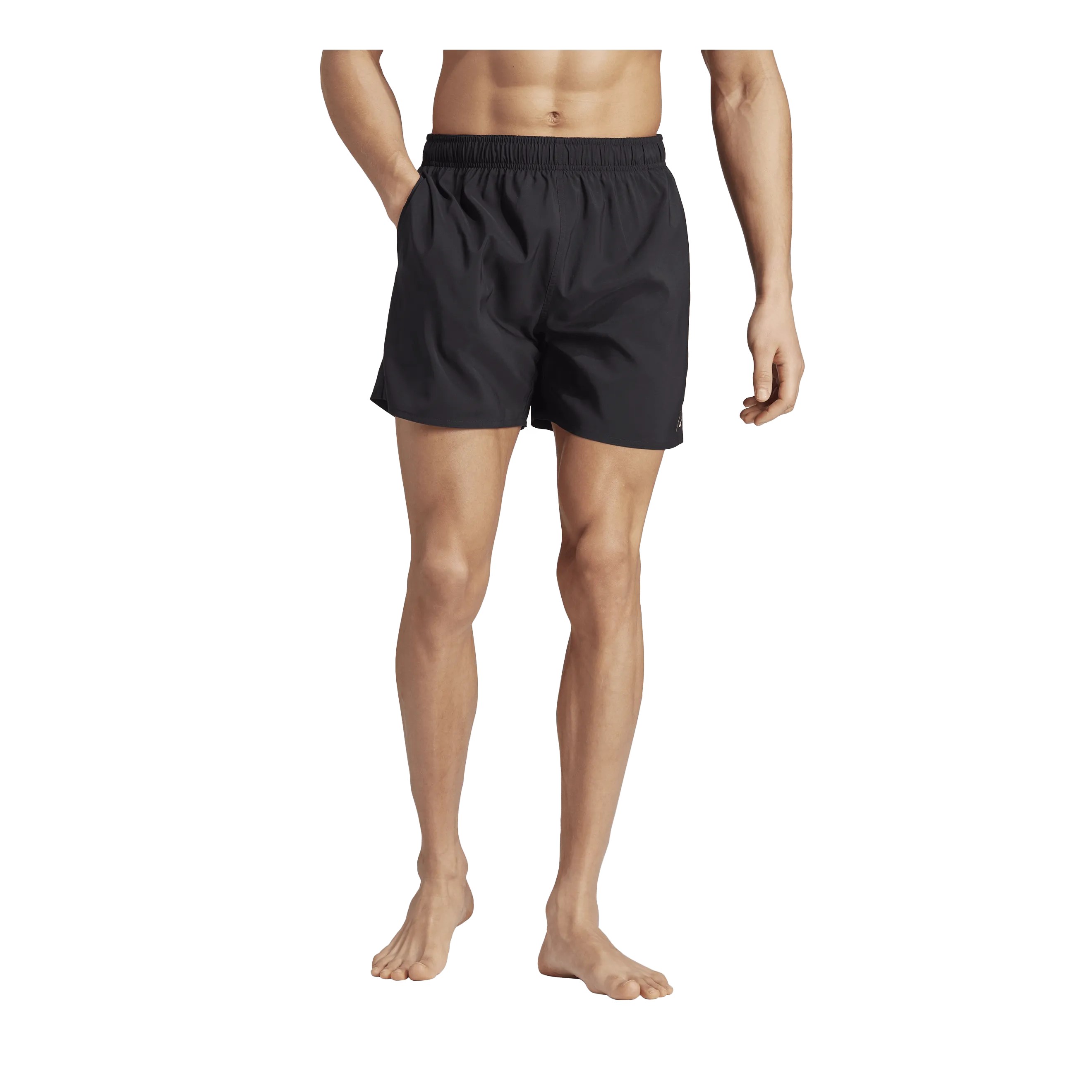 ADIDAS SOLID CLX SHORTLENGTH SWIM SHORTS BLACK / LUCID LEMON