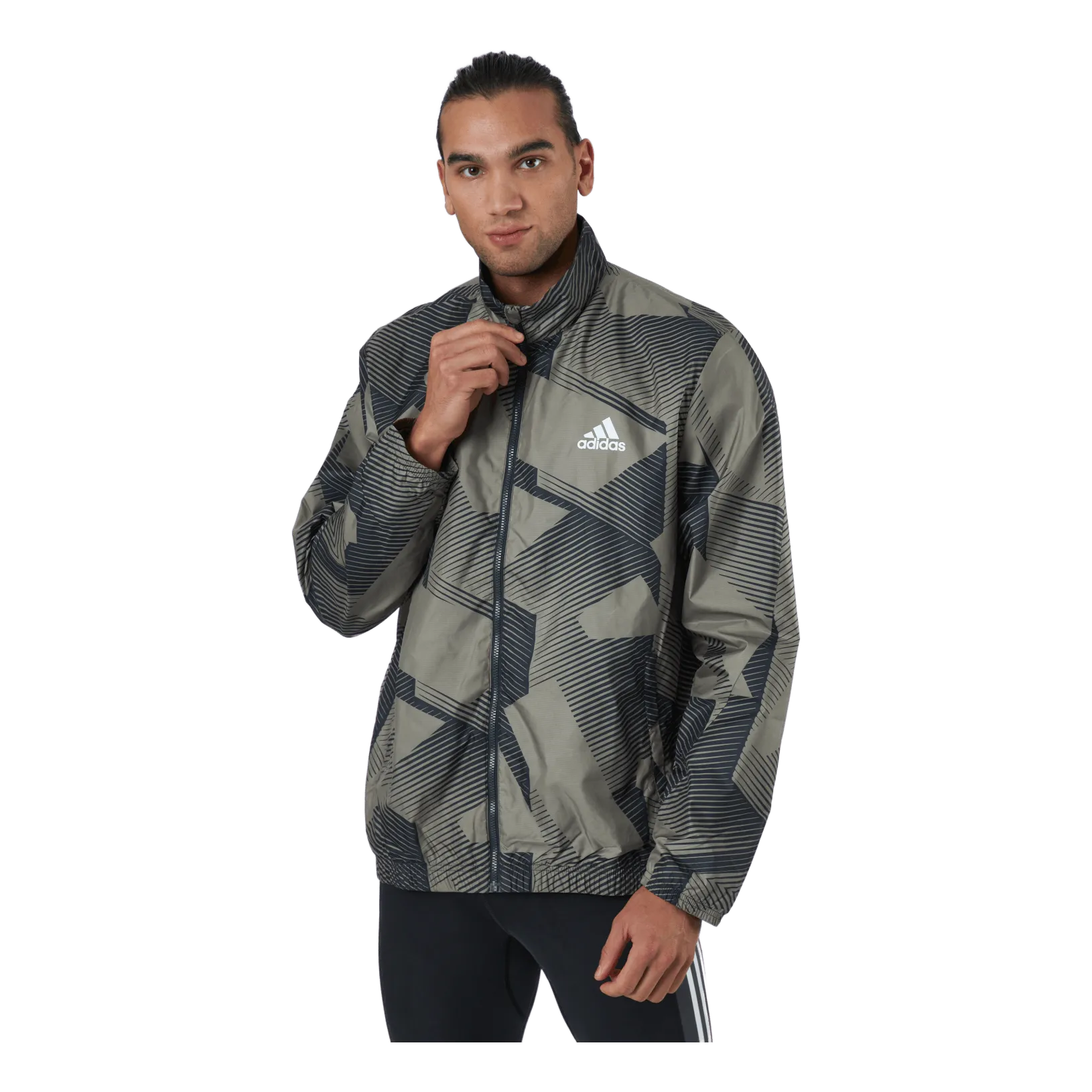 Adidas Sportswear Three Bar Graphics Track Jacket Multicolor / Orbit Green / Carbon