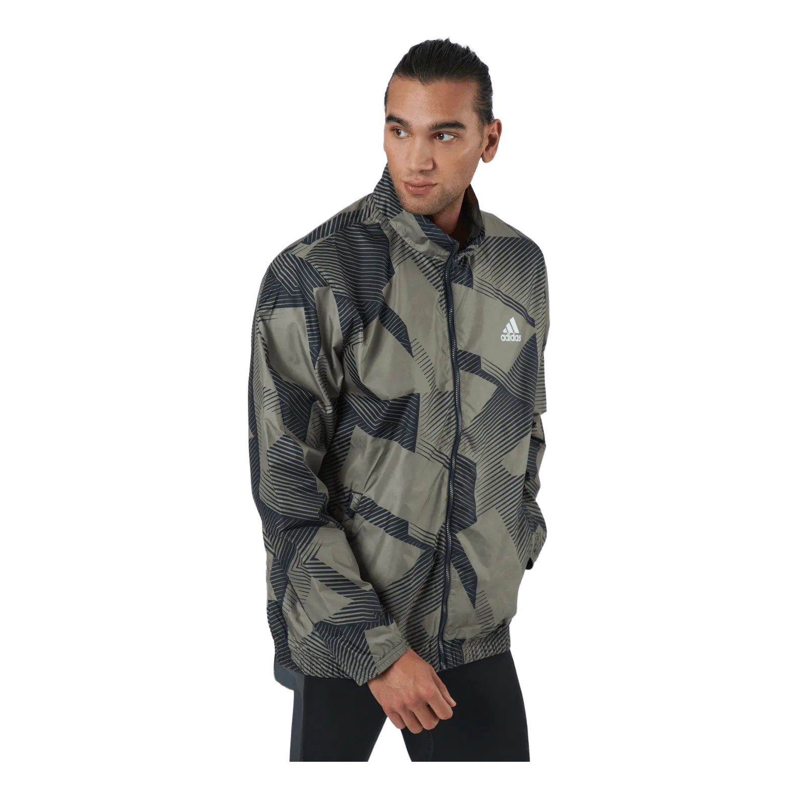 Adidas Sportswear Three Bar Graphics Track Jacket Multicolor / Orbit Green / Carbon