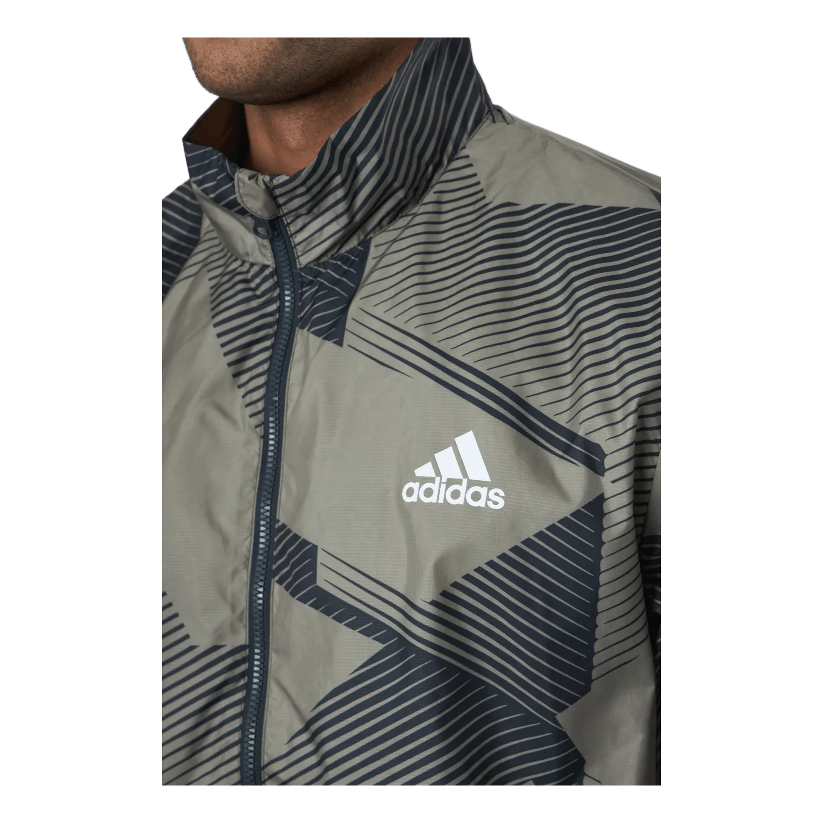 Adidas Sportswear Three Bar Graphics Track Jacket Multicolor / Orbit Green / Carbon