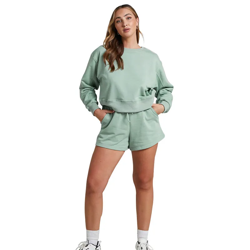 ALL219 Sets de yoga para mujeres 2 piezas sudaderas + pantalones cortos deportes de gimnasio sujetador de sujetador pantalones c