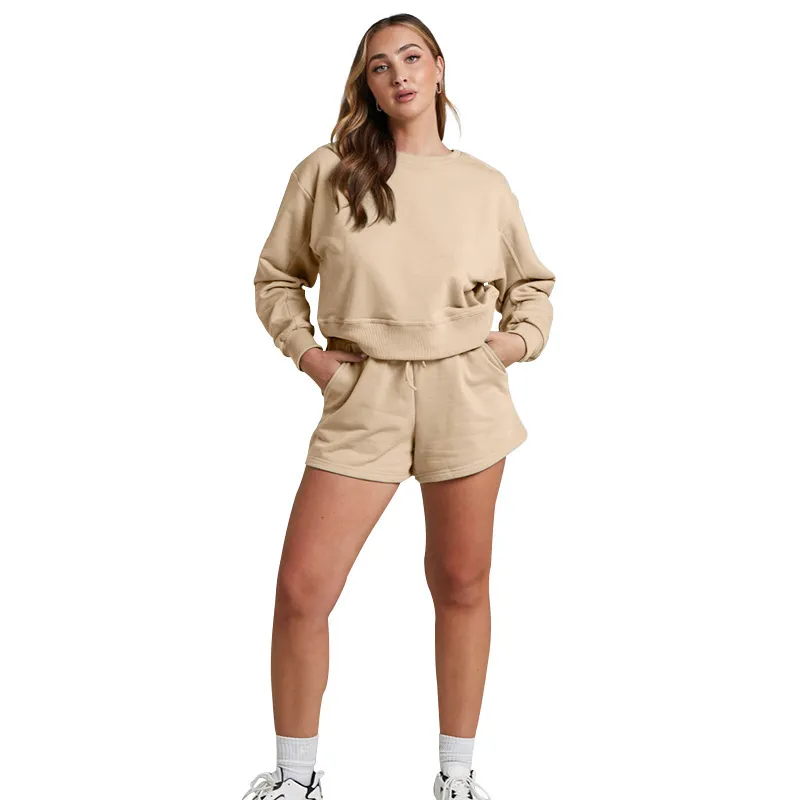 ALL219 Sets de yoga para mujeres 2 piezas sudaderas + pantalones cortos deportes de gimnasio sujetador de sujetador pantalones c