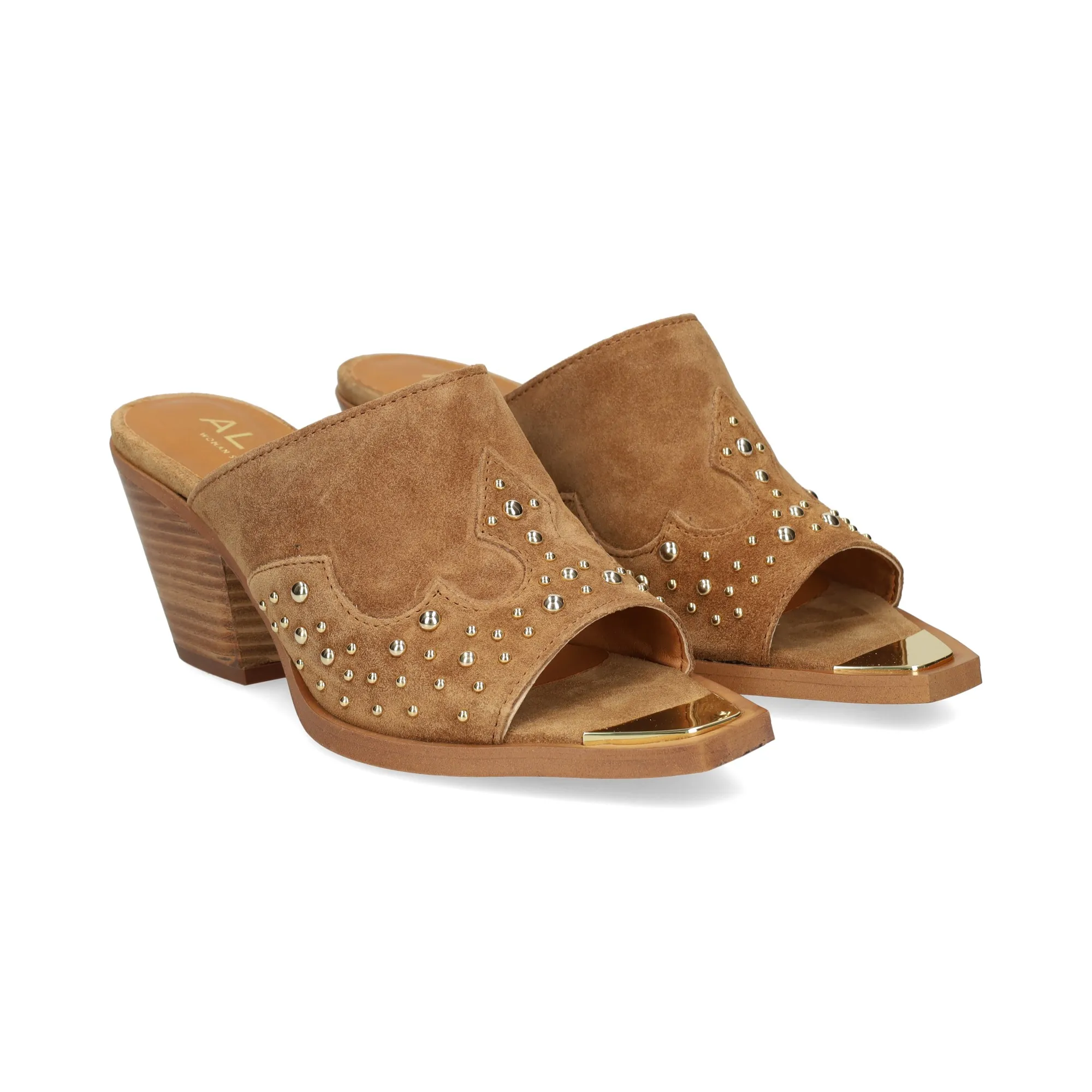 ALPE Sandalias con tacón de Mujer 01 CUERO