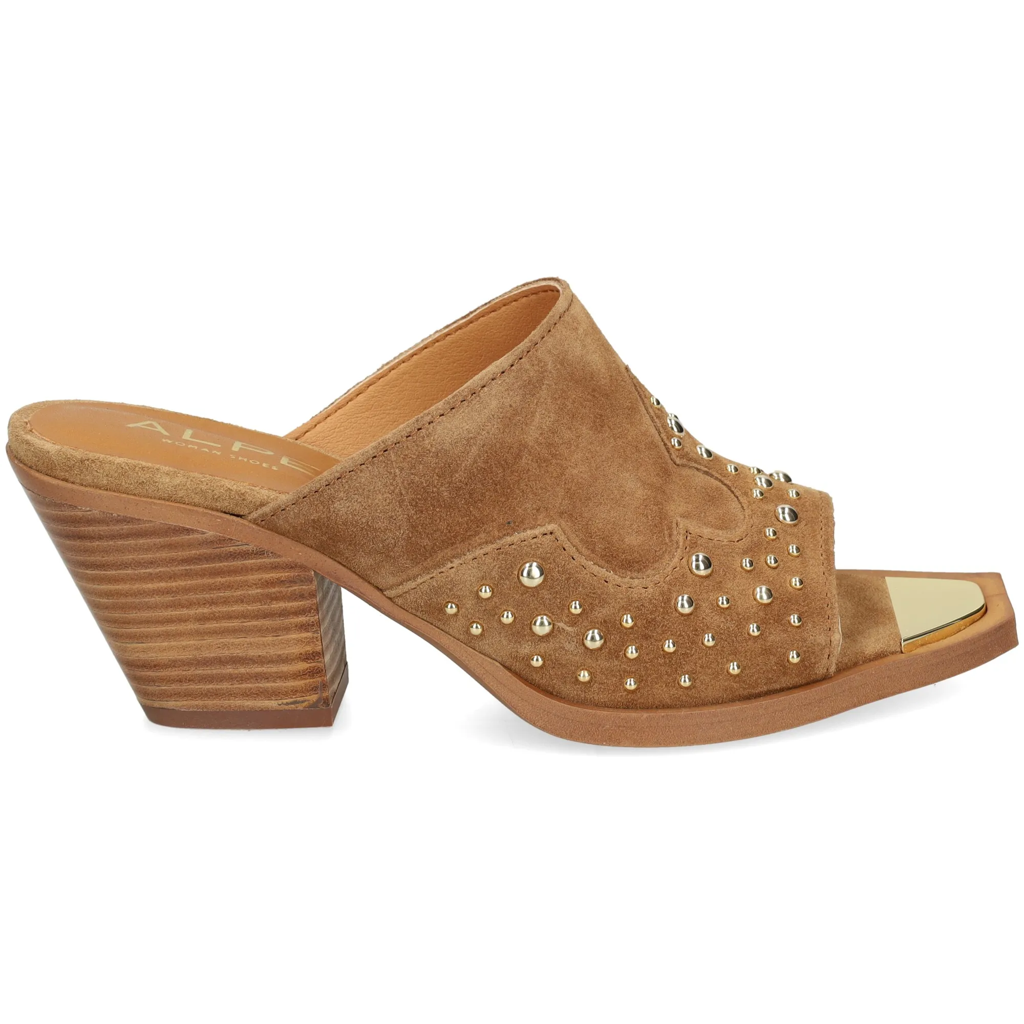 ALPE Sandalias con tacón de Mujer 01 CUERO