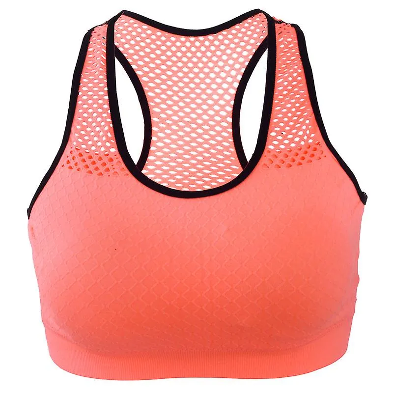 Amortiguador de mujer Deportes Gimnasio Fitness Sujetador Ropa interior Sin cable Racerback Crop Top