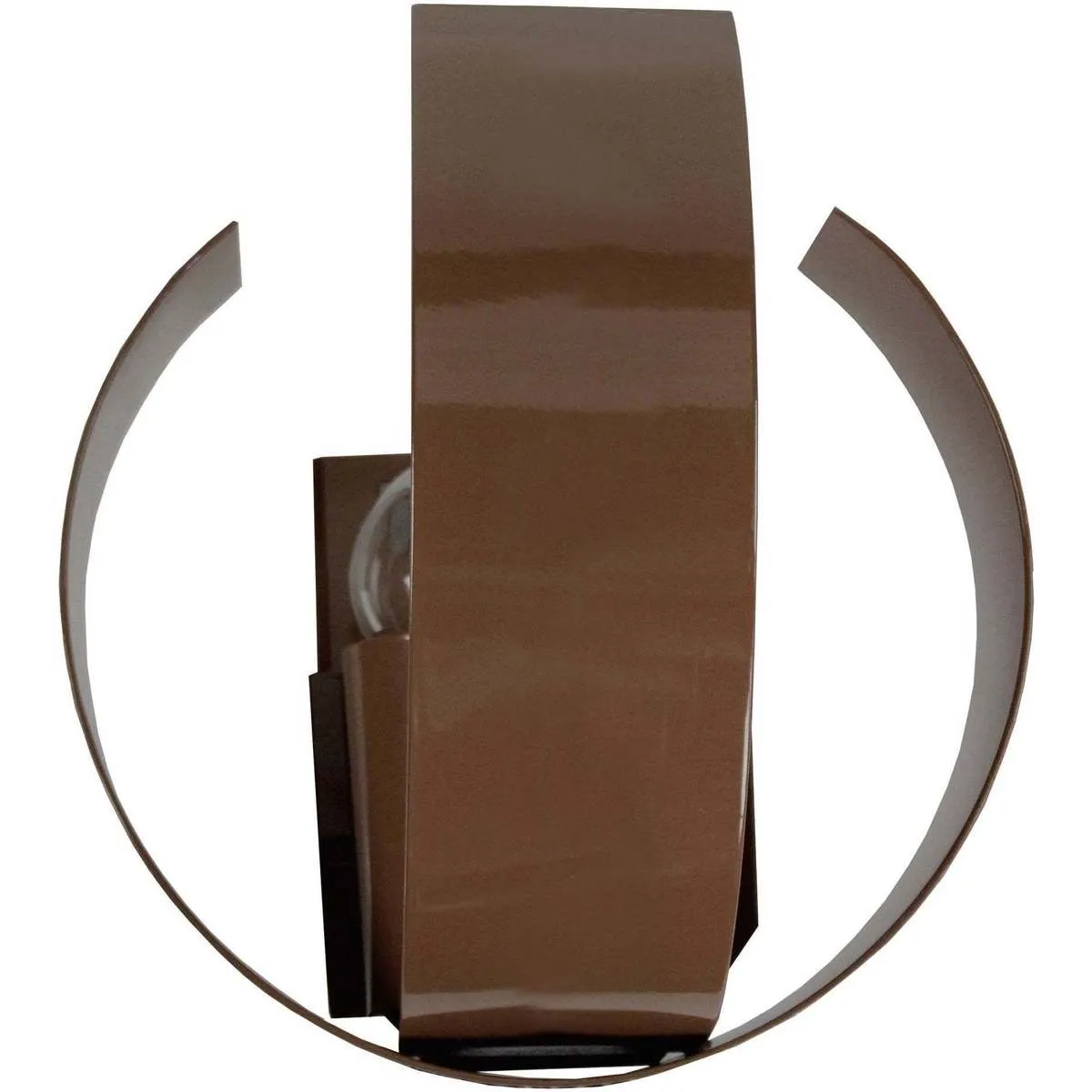 Aplique rectangular metal castaño