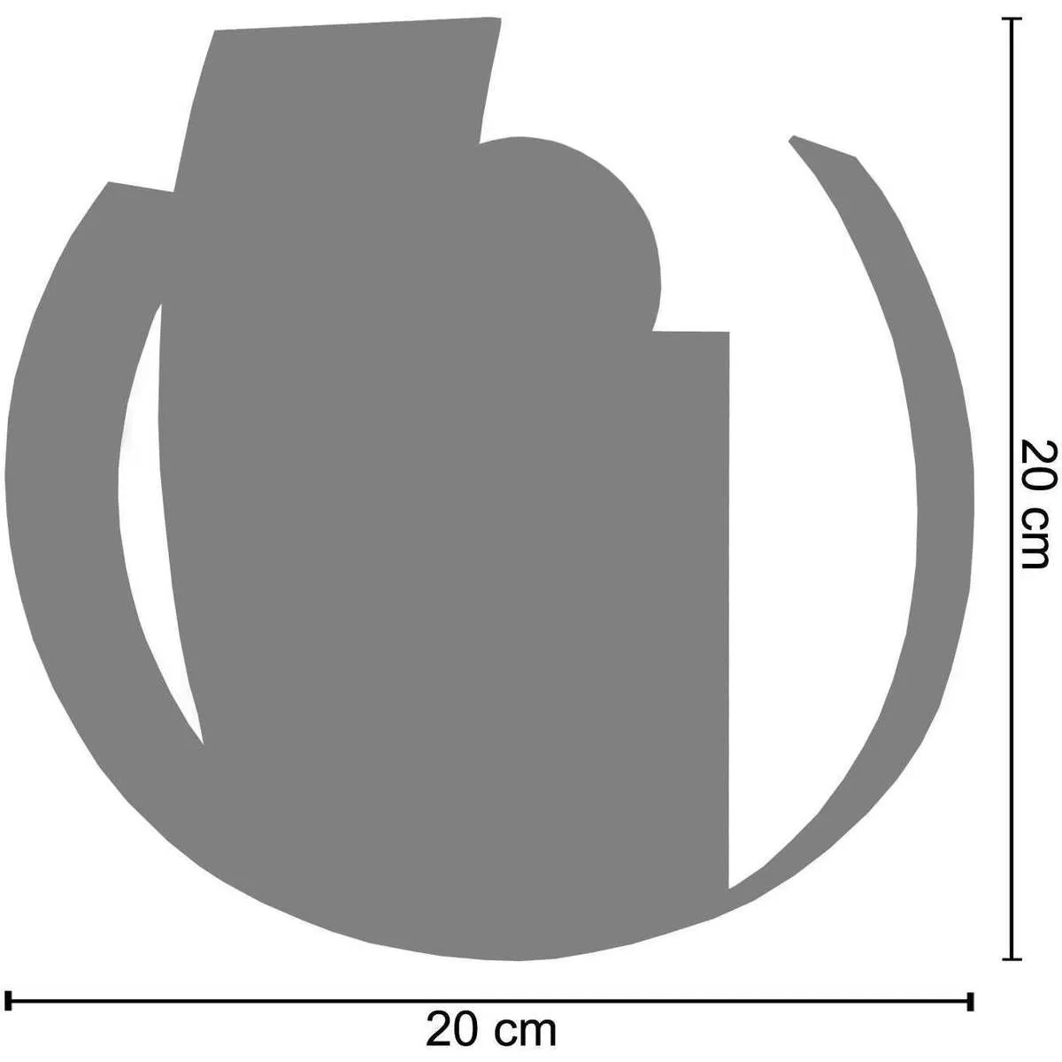 Aplique rectangular metal castaño