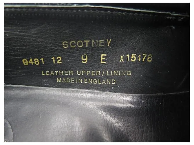 Autre Marque CROCKETT & JONES SCOTNEY 9E 43 ZAPATOS DE CUERO NEGRO 