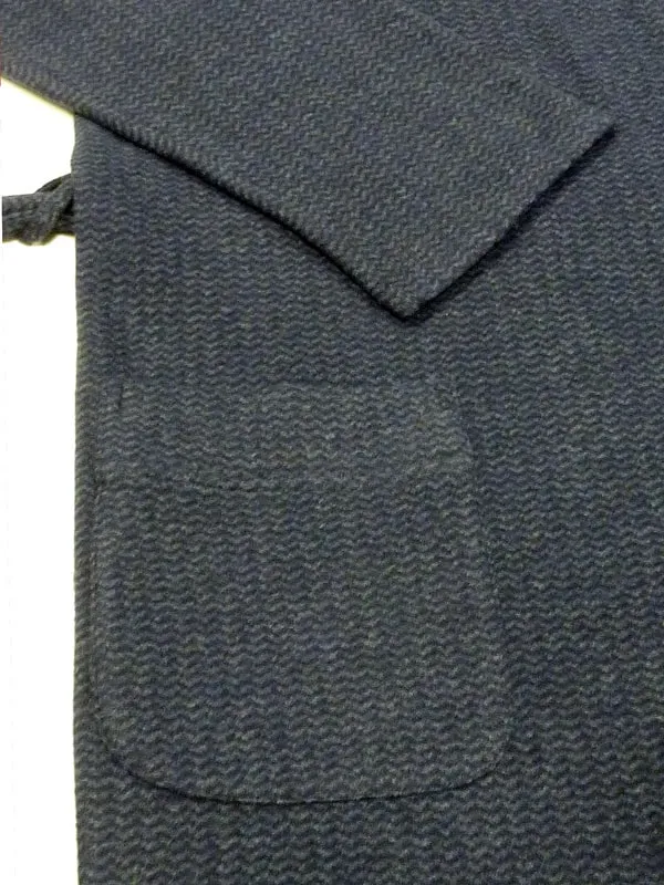 Bata Barandi de Invierno afelpada en Azul Marino