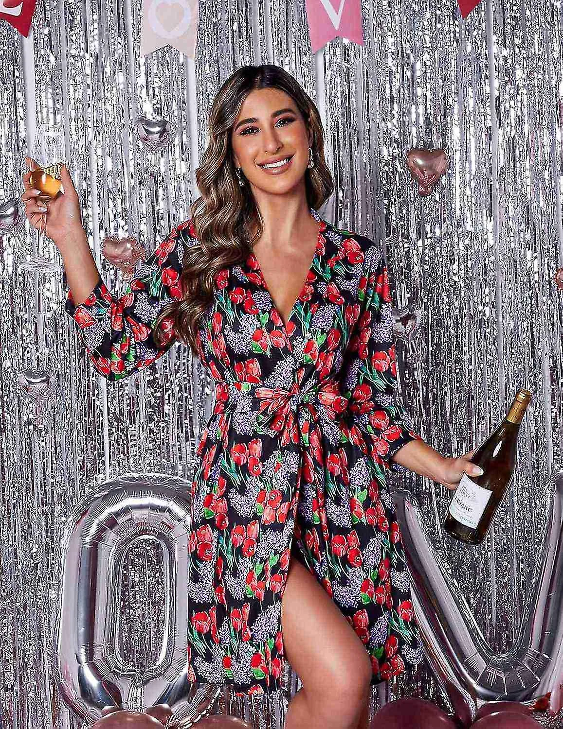 Bata de mujer Kimono ligero Batas Albornoz de punto corto Ropa de dormir suave Ropa de dormir para mujer