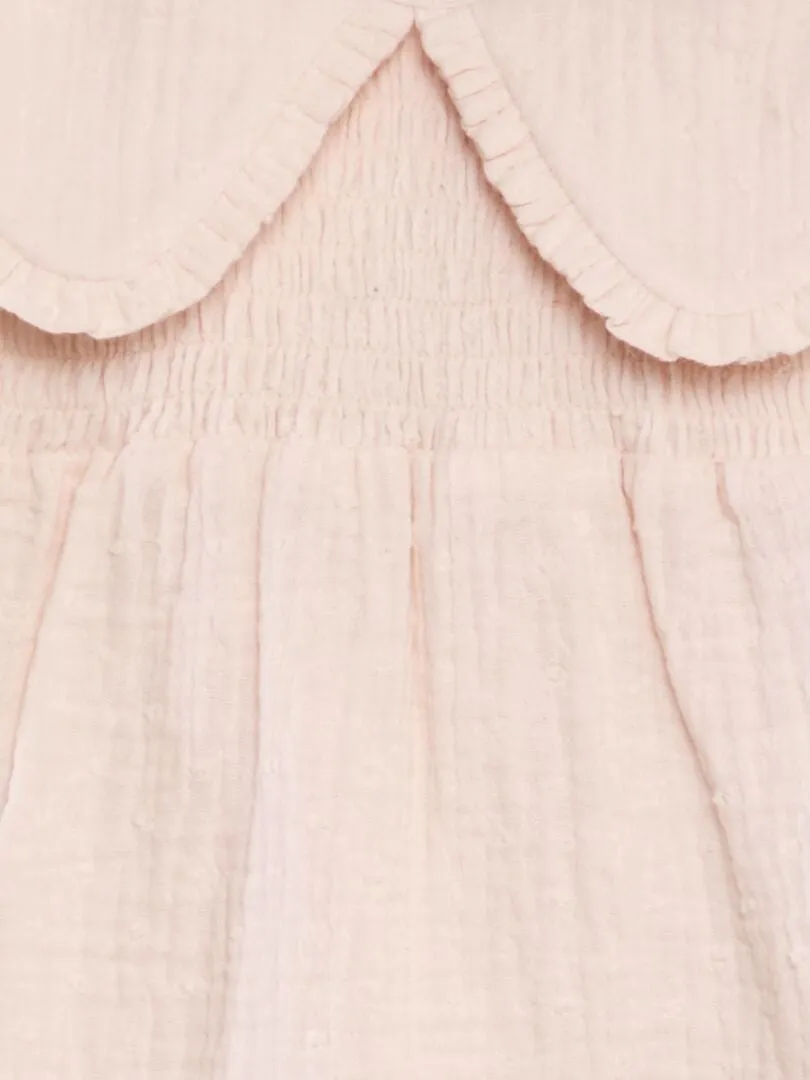 BLUSA DE GASA DE ALGODóN CON PLUMETI  ROSA