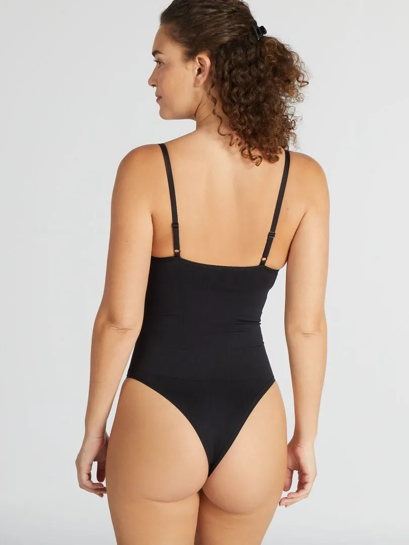 BODY DE MICROFIBRA  NEGRO