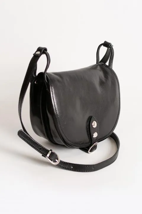 Bolso de cuero natural Nova, negro