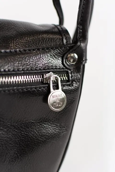 Bolso de cuero natural Nova, negro
