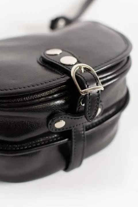Bolso de cuero natural Nova, negro