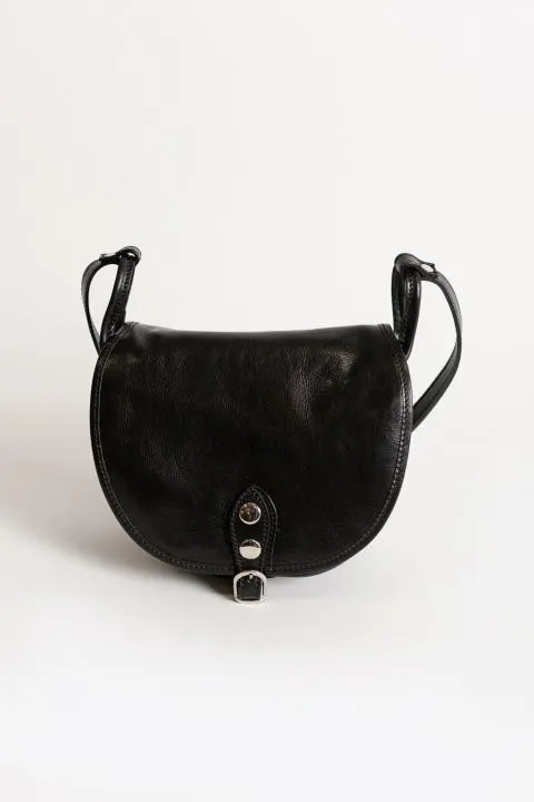 Bolso de cuero natural Nova, negro