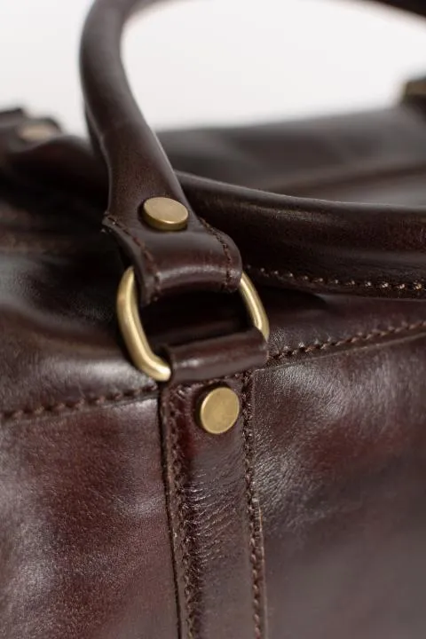 Bolso de piel natural Ava, marrón