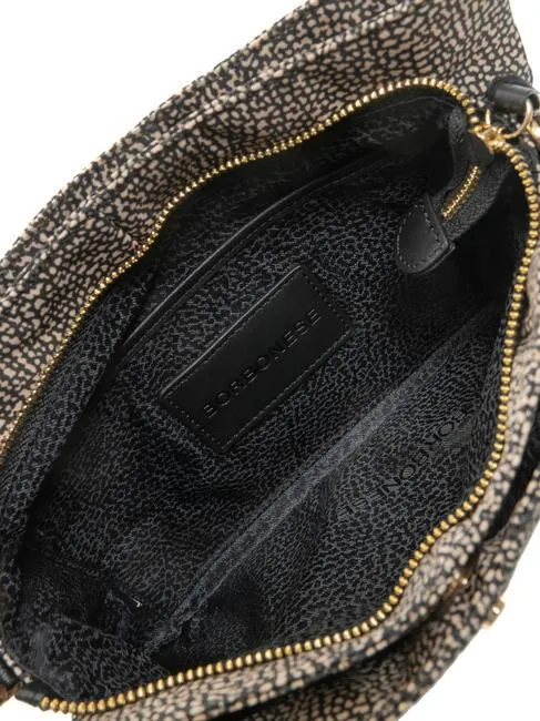 BORBONESE L'ECOLE NYLON Bolso bandolera con tres compartimentos