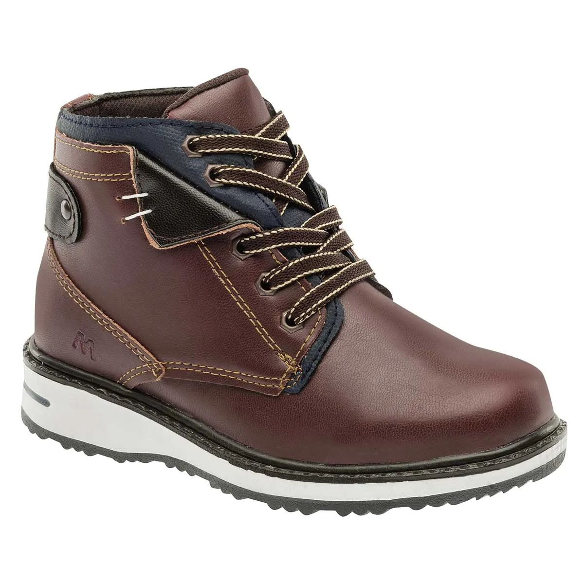 Botas Exterior Sintético Color Café Con Marino Para Niño De RBCOLLECTION