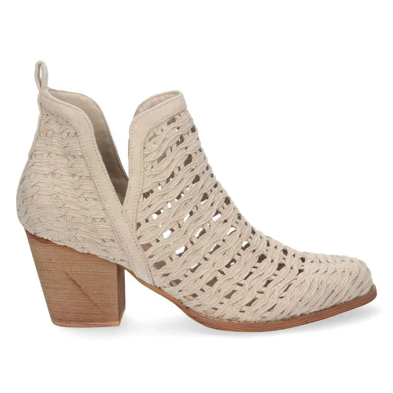 BOTINES CALADOS MUJER DE VERANO YZ2171BEIGE