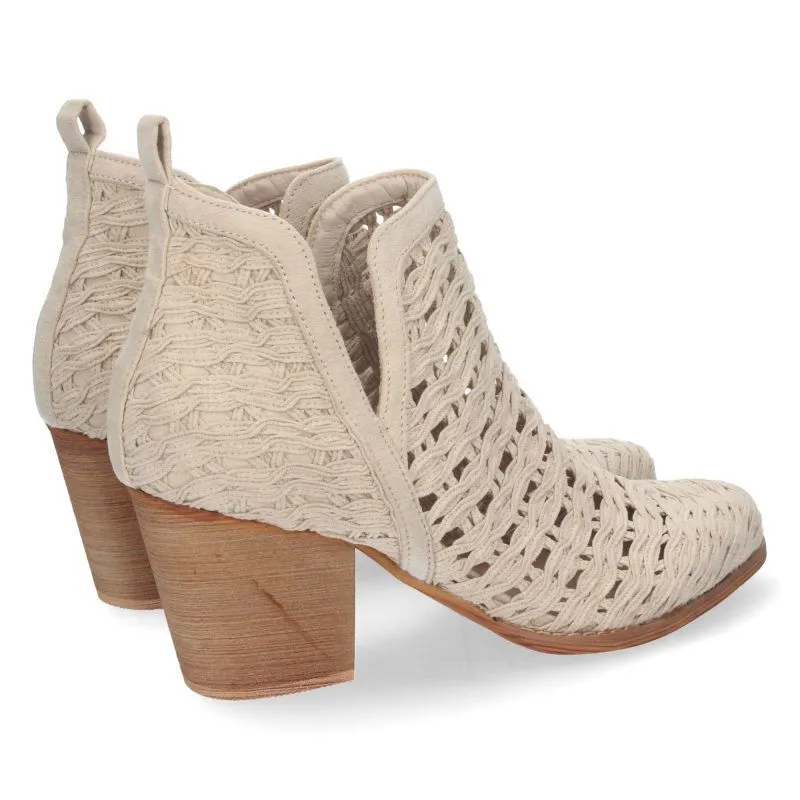 BOTINES CALADOS MUJER DE VERANO YZ2171BEIGE