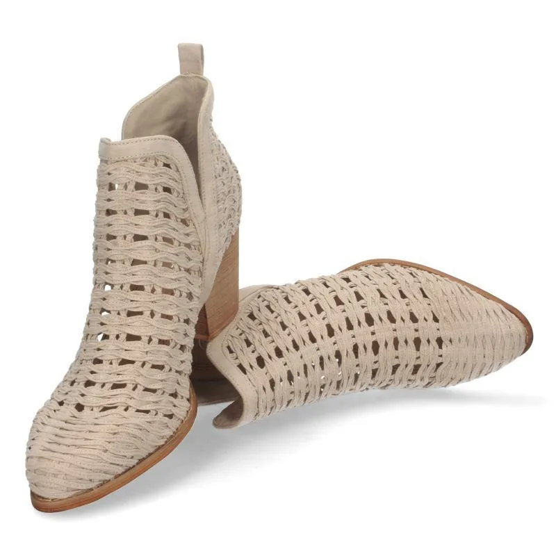 BOTINES CALADOS MUJER DE VERANO YZ2171BEIGE