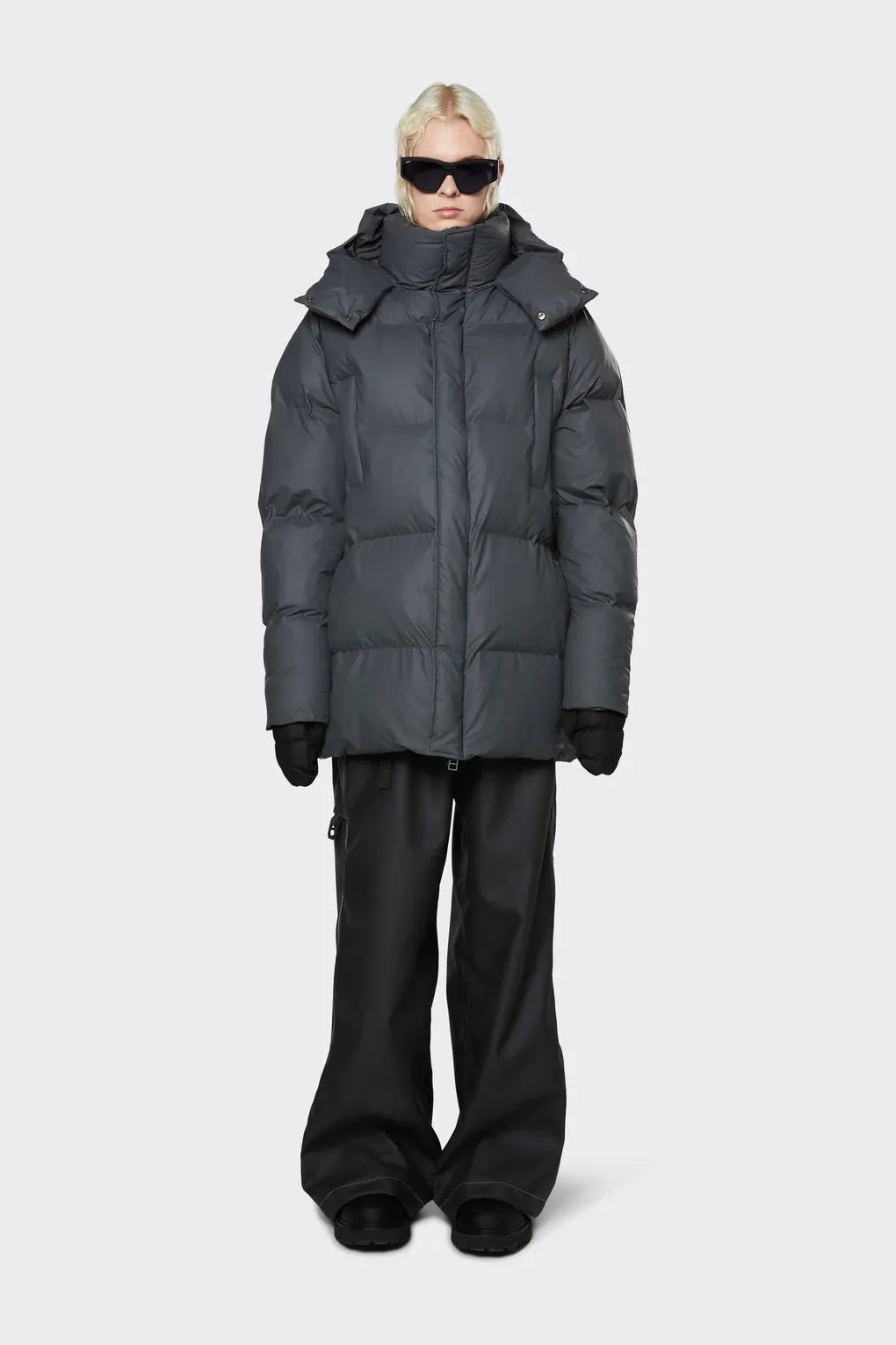 BOXY PUFFER PARKA SLATE