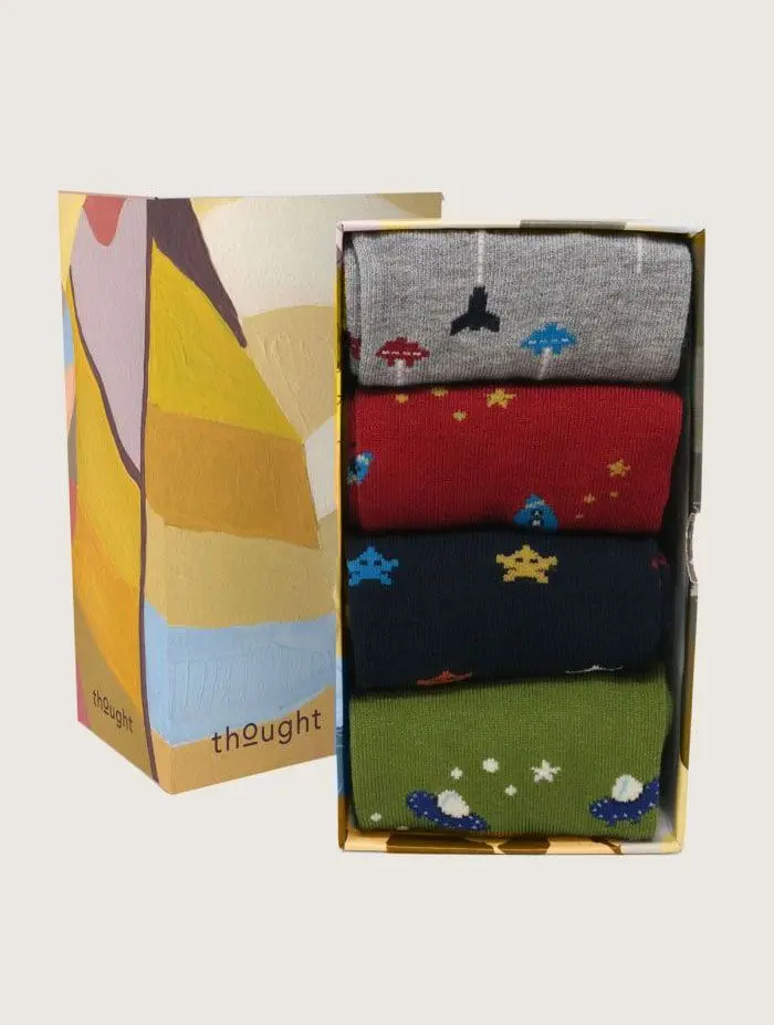 Calcetines frikis de bambú y algodón orgánico. Pack de 4