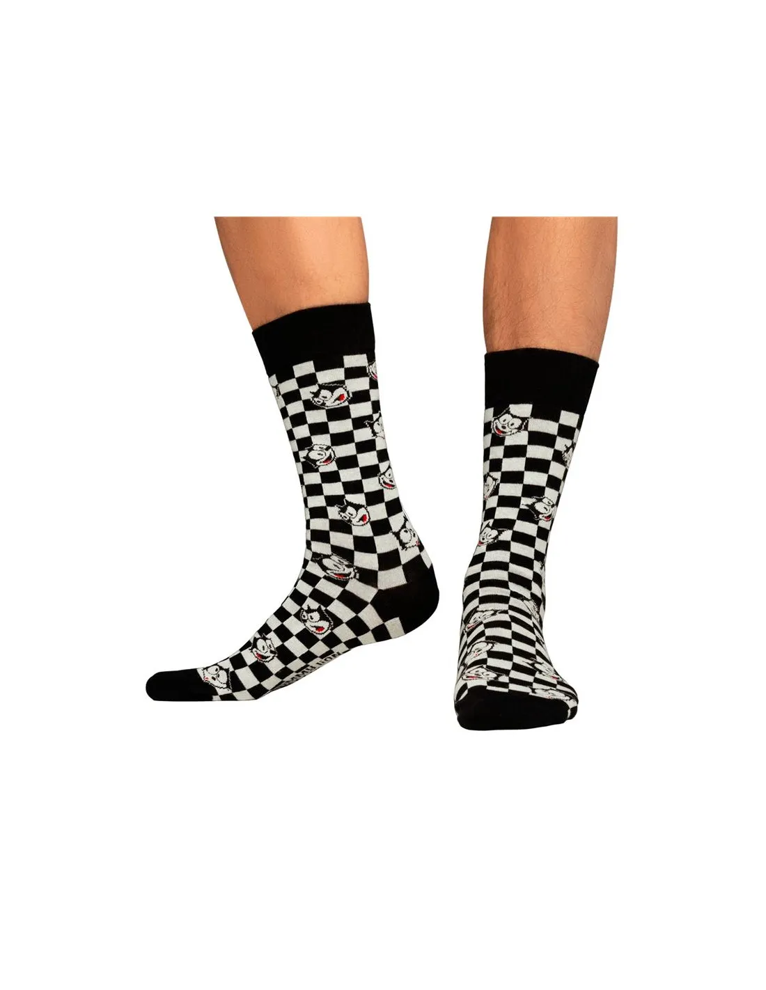 Calcetines Jimmy Lion Felix Check Black & White