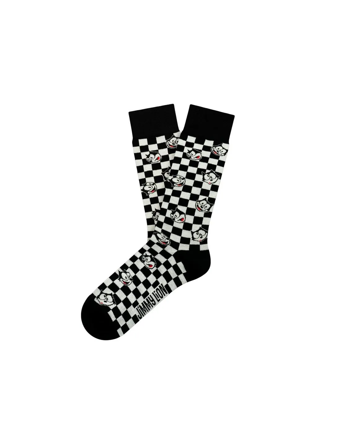 Calcetines Jimmy Lion Felix Check Black & White
