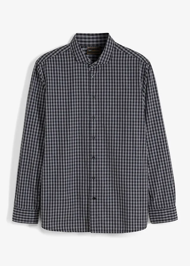 CAMISA FORMAL NEGROBLANCO DE CUADROS