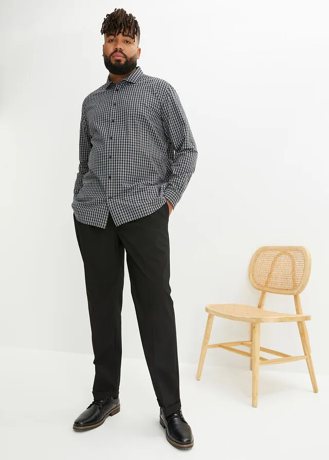 CAMISA FORMAL NEGROBLANCO DE CUADROS