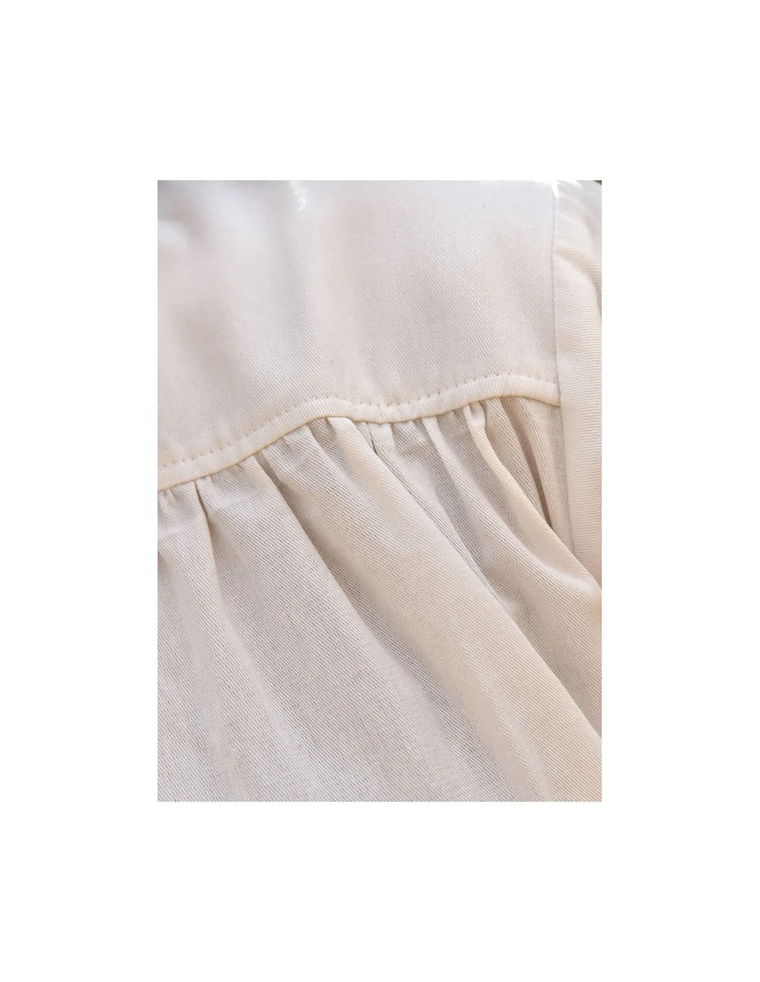 Camisa medieval de verano con mangas cortas, color blanco natural