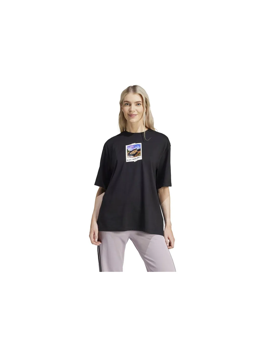 Camiseta adidas All Day Os Mujer Negro