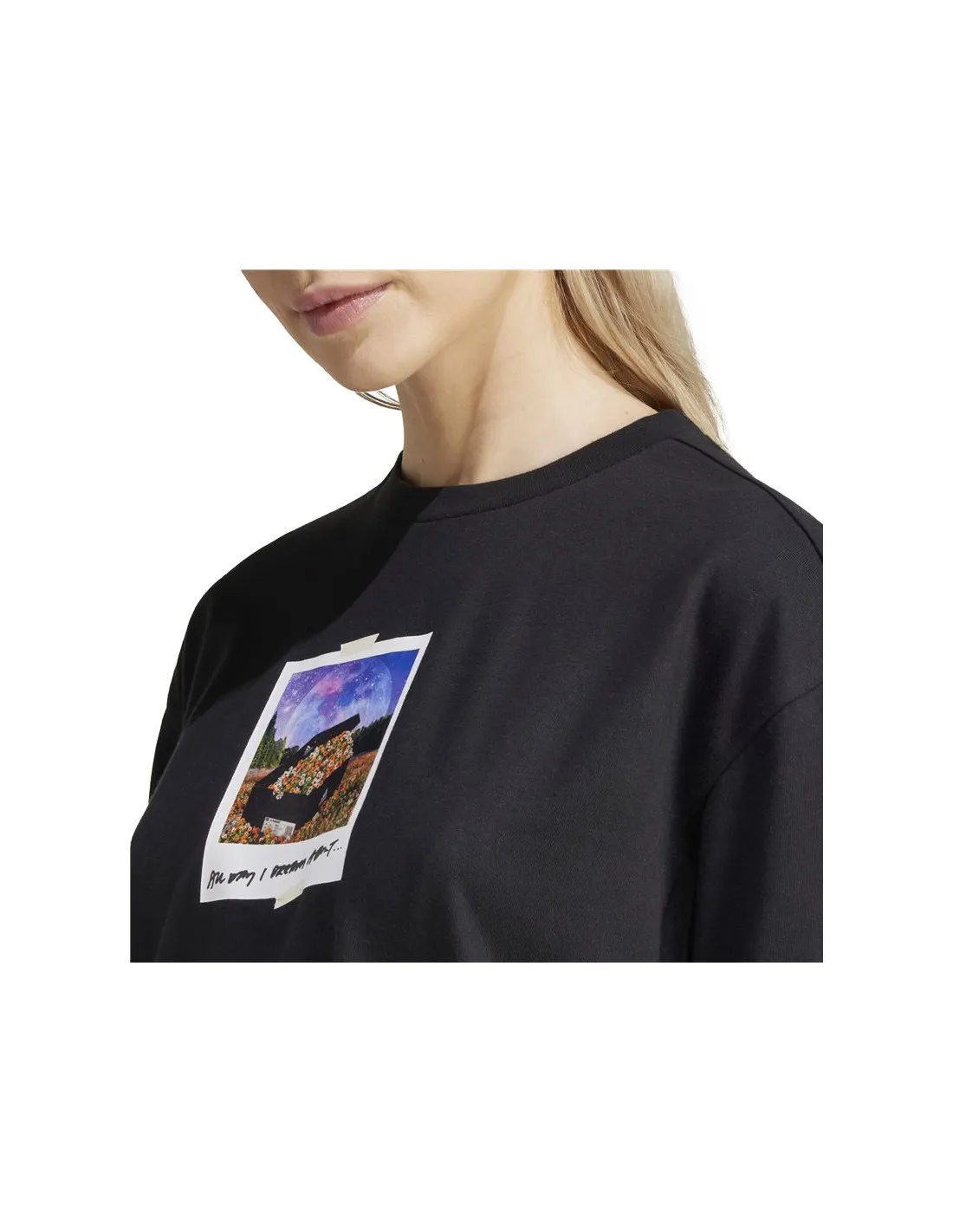 Camiseta adidas All Day Os Mujer Negro