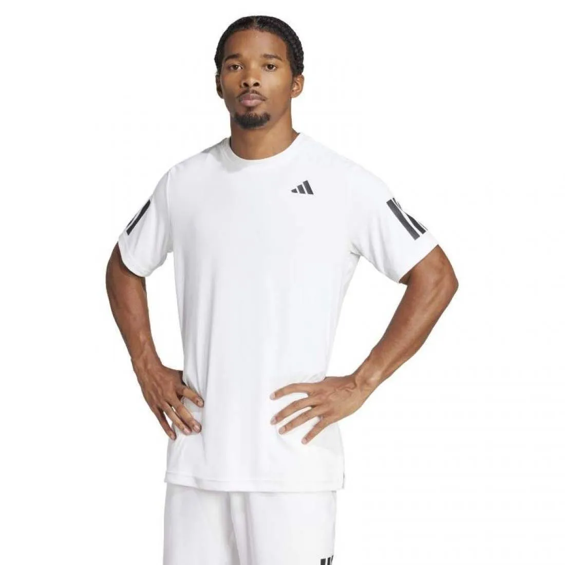 Camiseta Adidas Club 3 Stripes Blanco Negro | Adidas