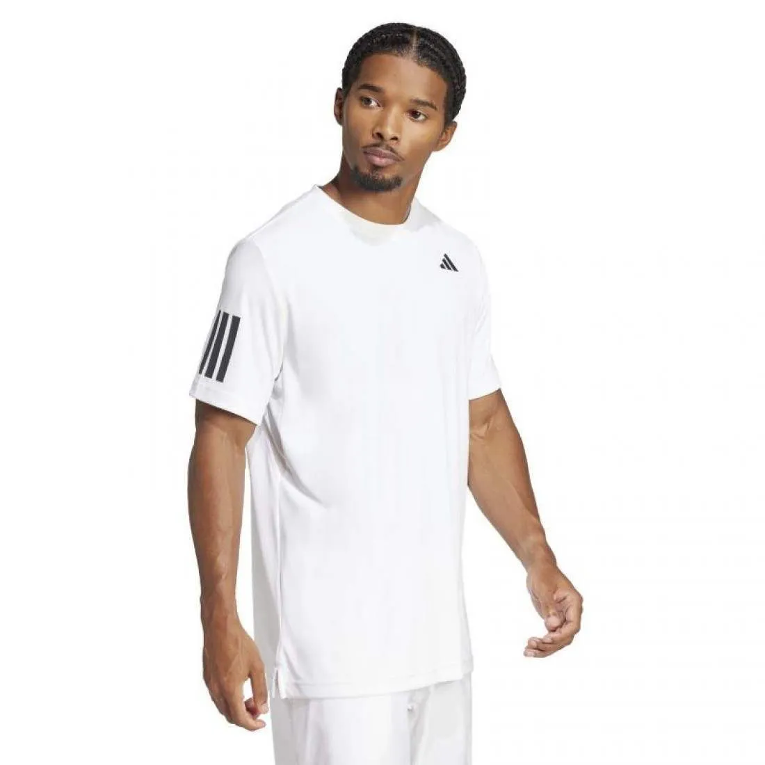 Camiseta Adidas Club 3 Stripes Blanco Negro | Adidas