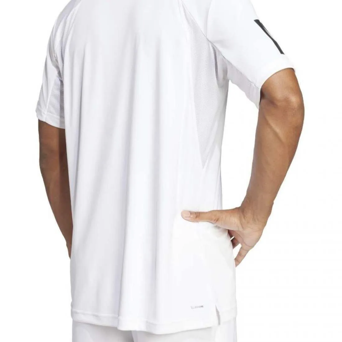 Camiseta Adidas Club 3 Stripes Blanco Negro | Adidas