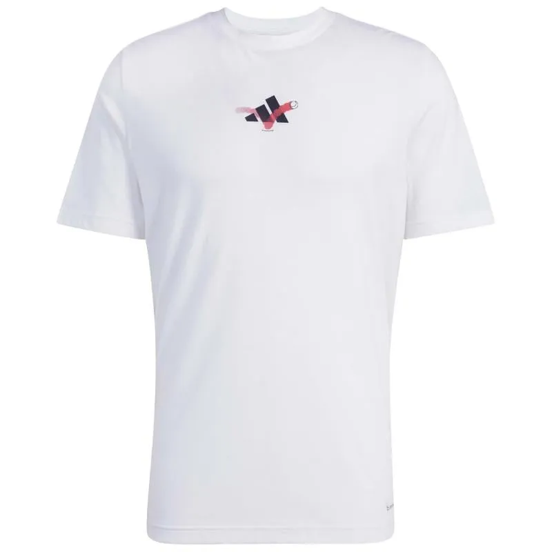 Camiseta Adidas Tennis Happy 3 Balls Graphic Blanco | Adidas