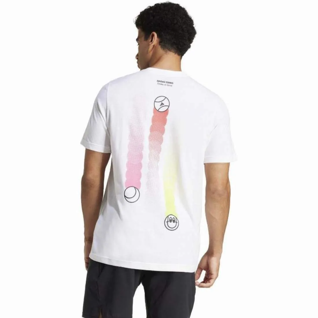 Camiseta Adidas Tennis Happy 3 Balls Graphic Blanco | Adidas