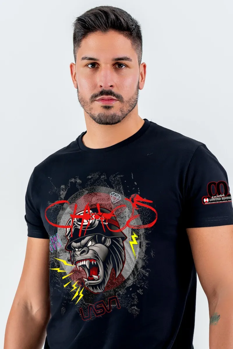 Camiseta de hombre CHAOS negra
