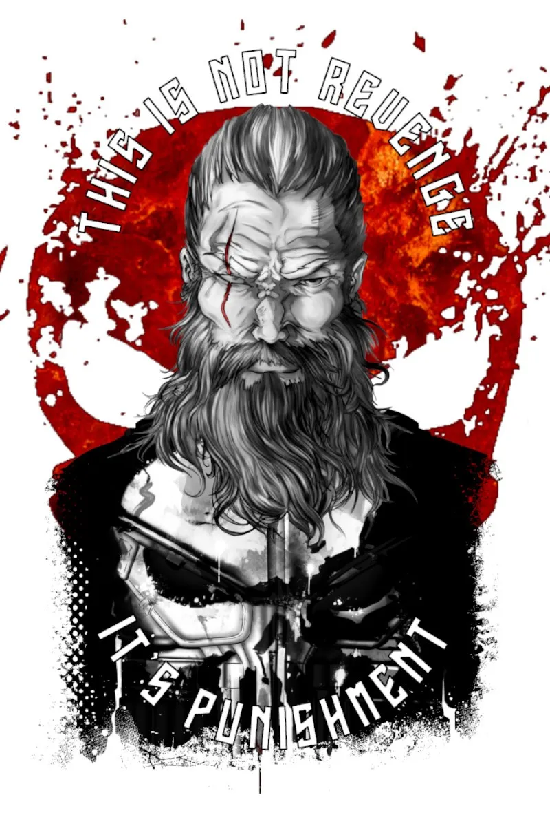 Camiseta de hombre PUNISH negra
